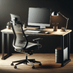 adjustable desk setup for comfort