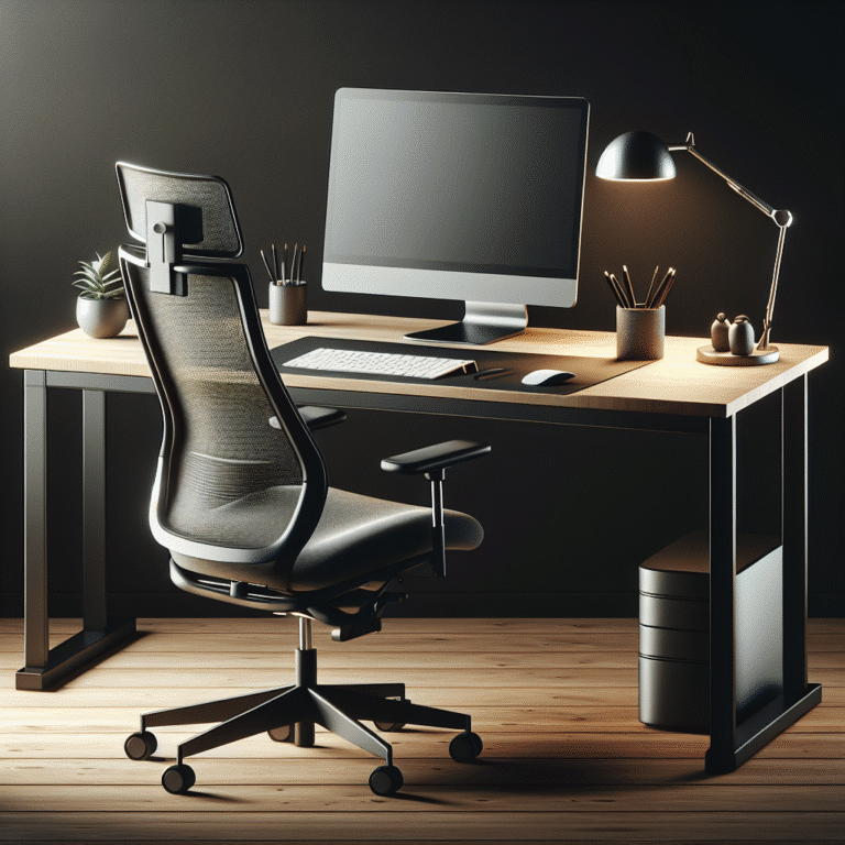 adjustable desk setup for comfort