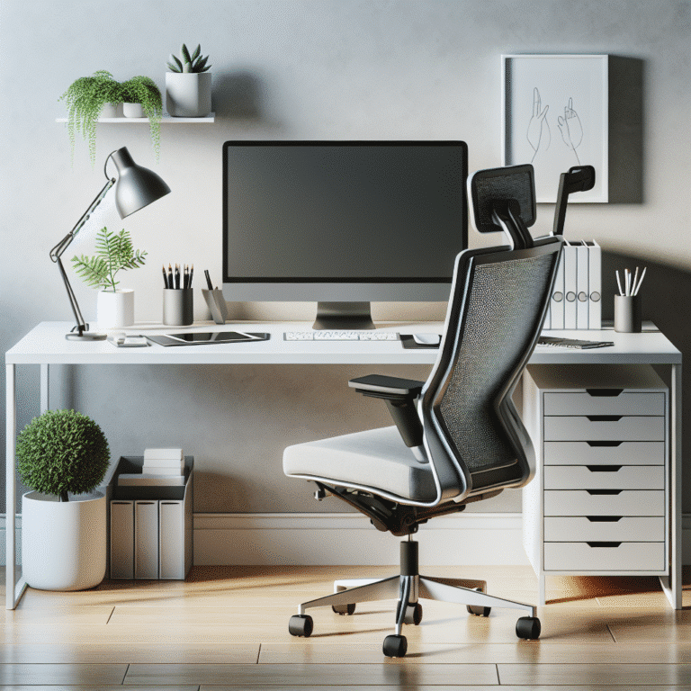 ergonomic desk setup for productivity
